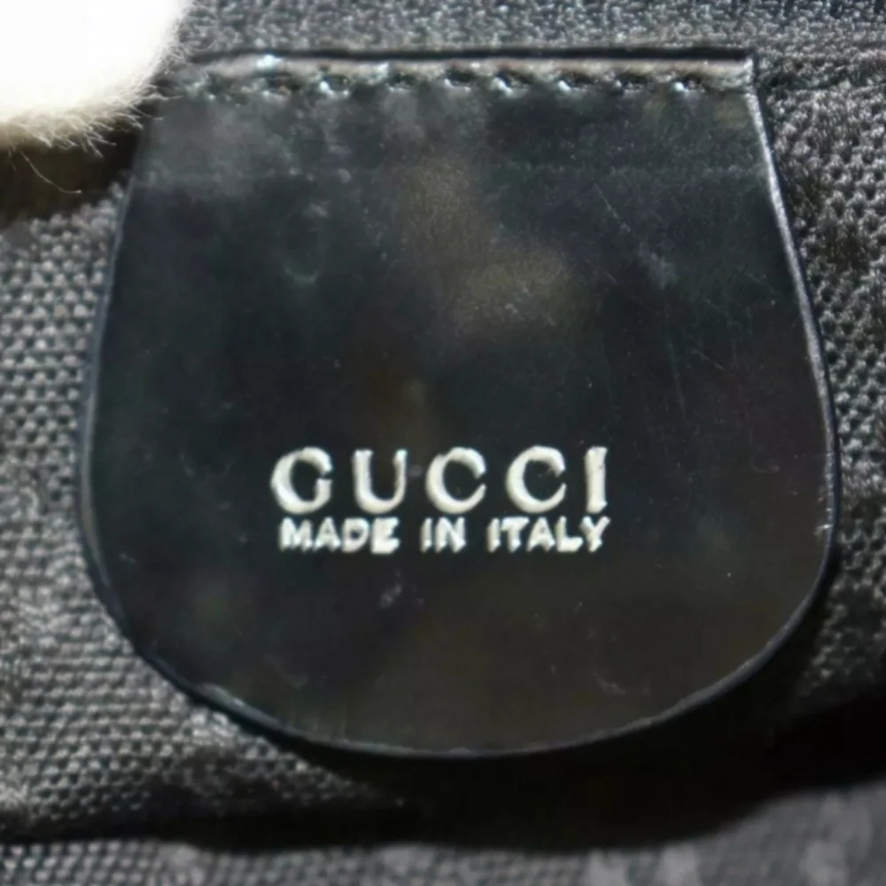 GUCCI 🖤 Authentic Bamboo Handle Black Nylon Purse Hobo Shoulder Bag - Picture 7 of 9
